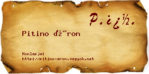 Pitino Áron névjegykártya